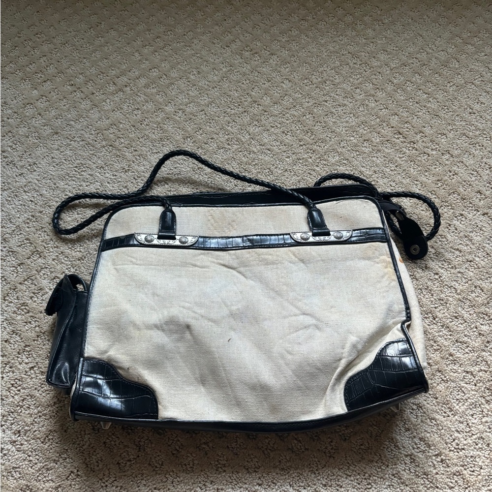 Elegant Black and Cream Women's Bag